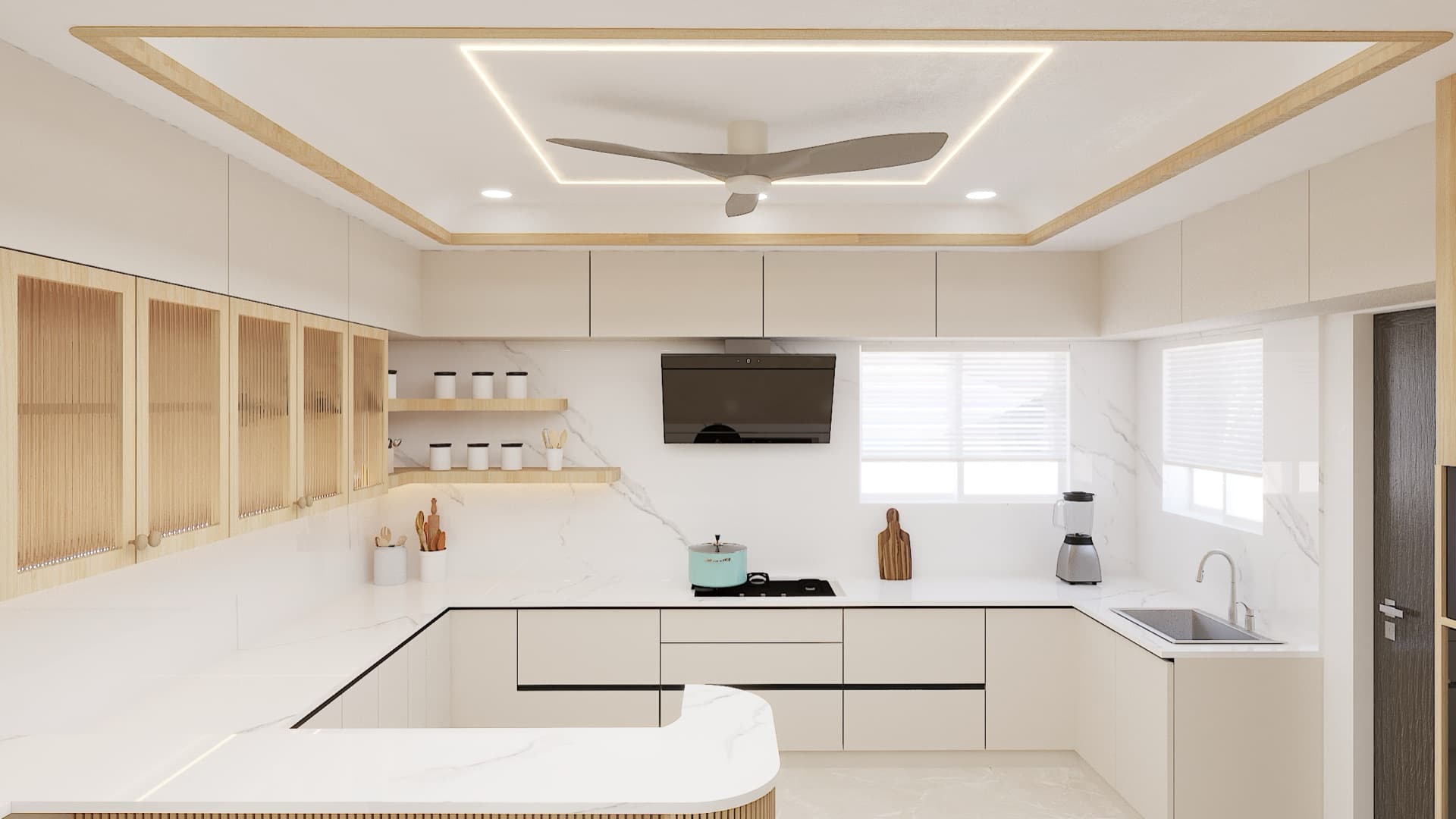 Kitchen — cabinetry and worktop.