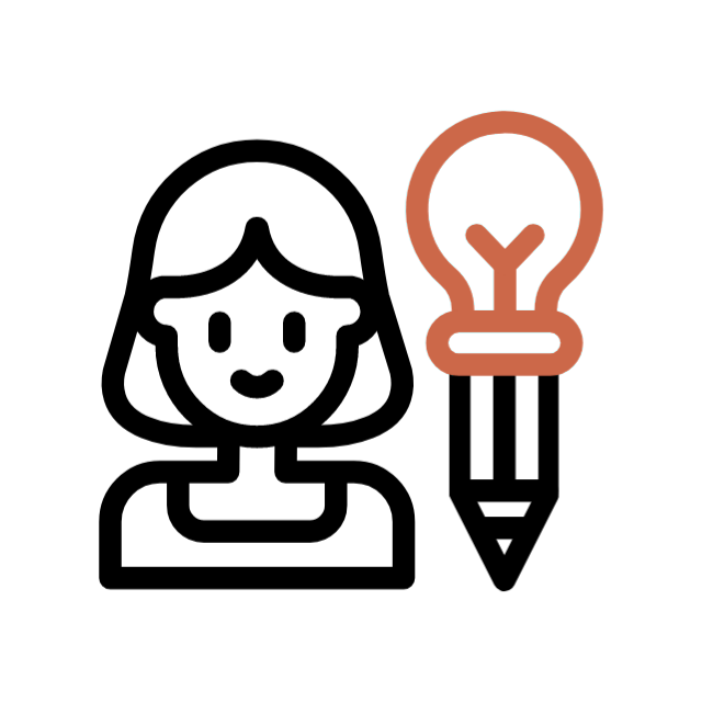 Animated illustration — a senior designer at work.